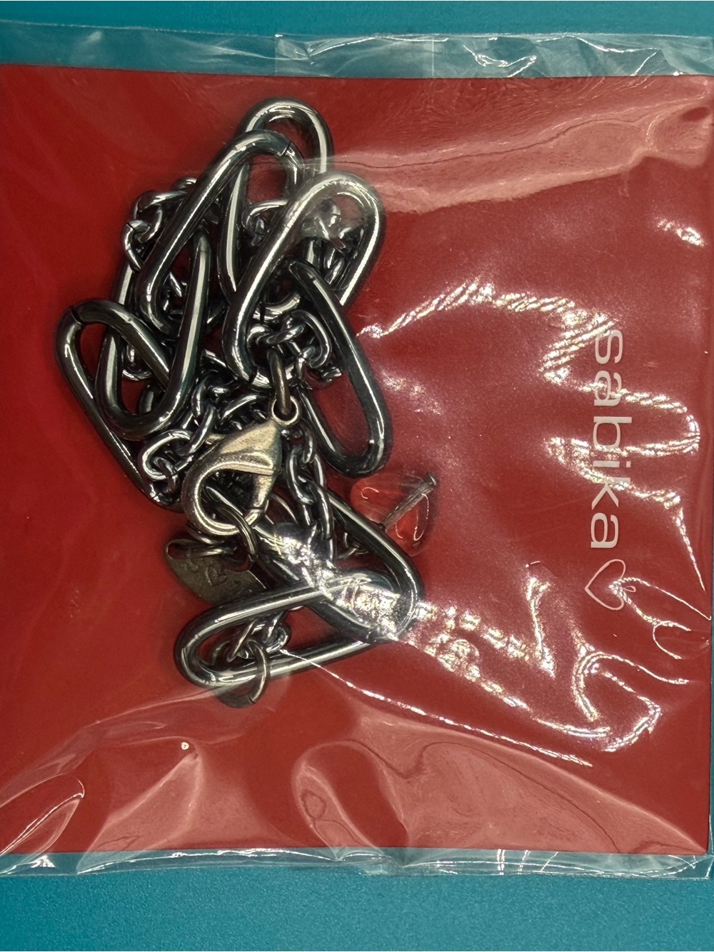 Sabika Silver-Tone Linked Chain Bracelet